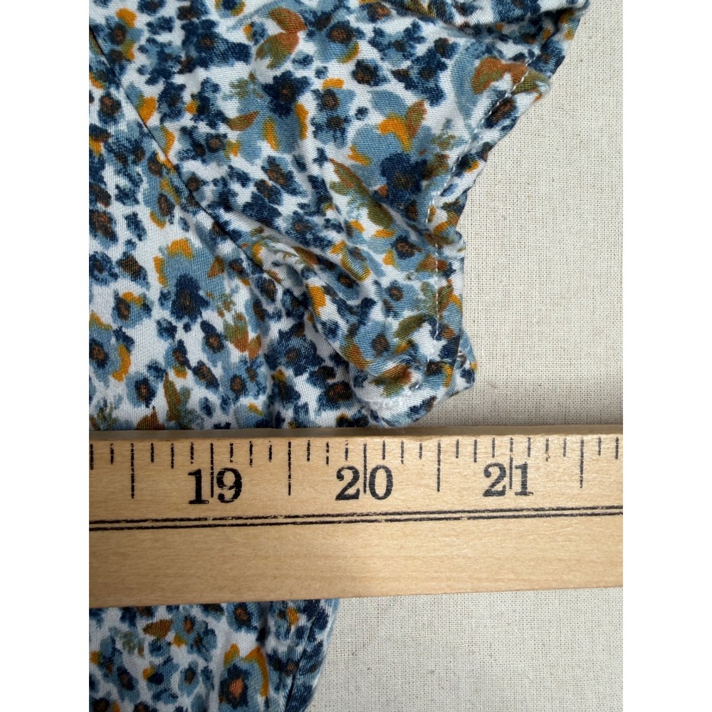 Idyllwind Disty Floral Boho V-neck Mini Dress size XL Blue - Picture 8 of 9